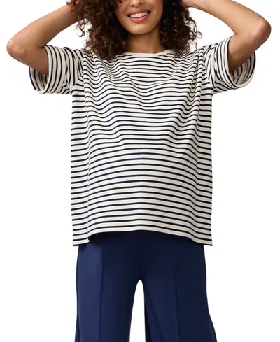 Ingrid & Isabel Weekend Crew Maternity Sweatshirt In White