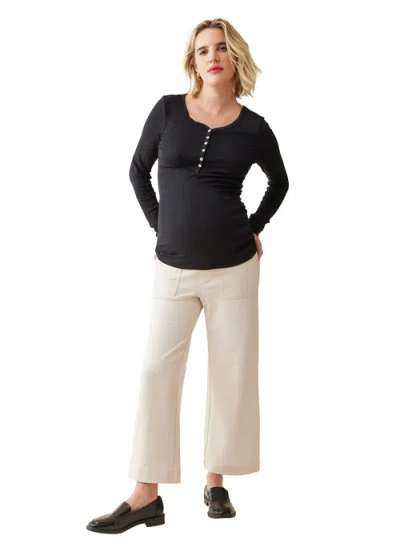INGRID & ISABEL INGRID & ISABEL WIDE LEG ANKLE MATERNITY PANT