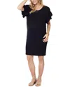 Ingrid & Isabel Maternity Ruffle Sleeve T-shirt Dress In Black