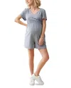 Ingrid & Isabel Knit Maternity Romper In Coastal Gray