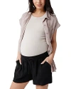 Ingrid & Isabel Maternity Drapey Patch Pocket Shorts In Black