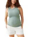 Ingrid & Isabel Seamless Rib Tank In Sage