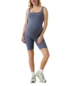 Ingrid & Isabel Short Maternity Unitard In Dusk Blue