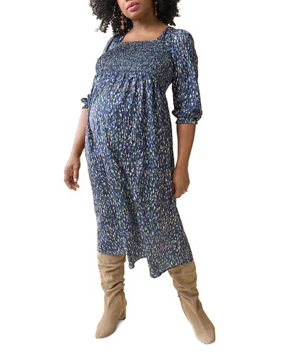 Ingrid & Isabel The Breeze Maternity Dress In Blue Multi
