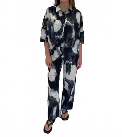 Ingrid Munt Alice Printed Pants In Black/white