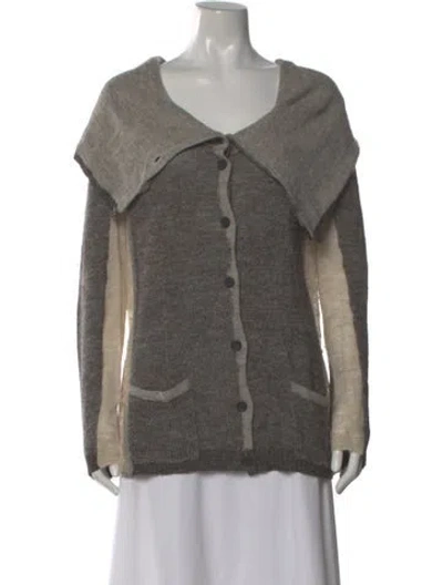 Pre-owned Inhabit Alpaca Colorblock Pattern Sweater In Neutral
