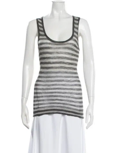 Pre-owned Inhabit Alpaca Striped Sweater In Gray