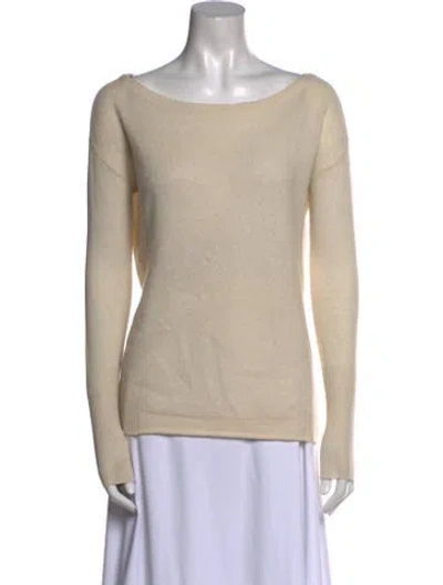 Pre-owned Inhabit Cashmere Bateau Neckline Sweater In Brown