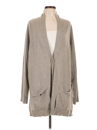 Pre-owned Inhabit Cashmere Cardigan Sweater In Gray
