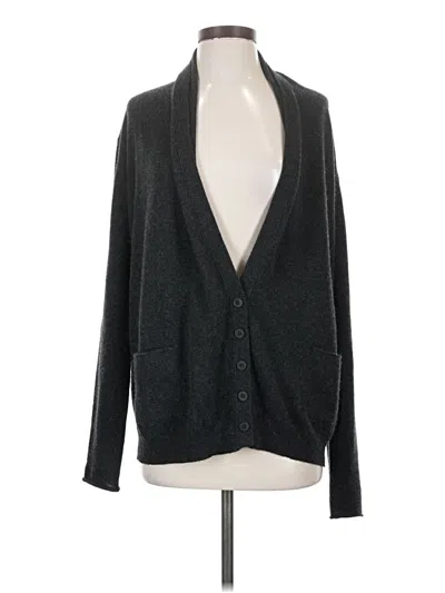 Pre-owned Inhabit Cashmere Cardigan Sweater In Gray