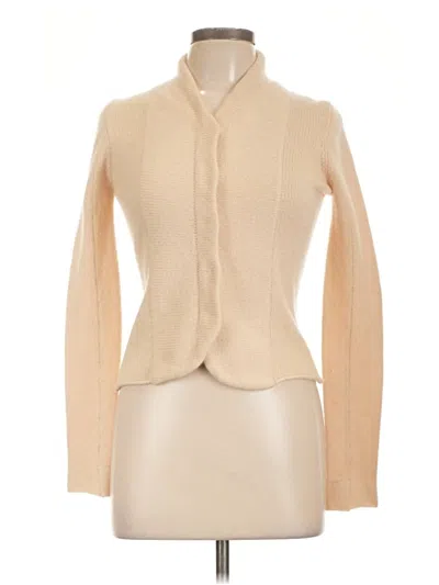Pre-owned Inhabit Cashmere Cardigan Sweater In Tan