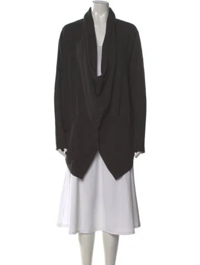 Pre-owned Inhabit Cashmere Cowl Neck Sweater In Gray