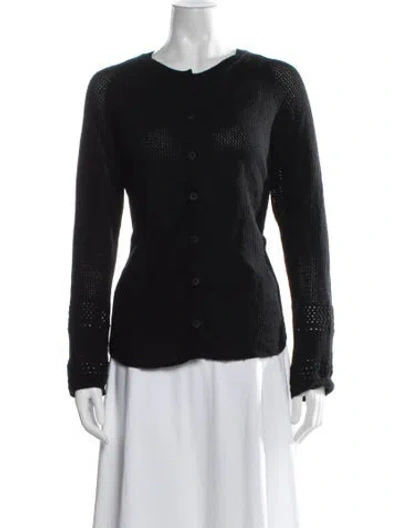 Pre-owned Inhabit Cashmere Crew Neck Sweater In Black