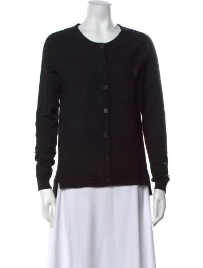 Pre-owned Inhabit Cashmere Crew Neck Sweater In Black