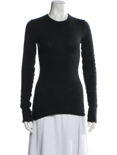 Pre-owned Inhabit Cashmere Crew Neck Sweater In Black