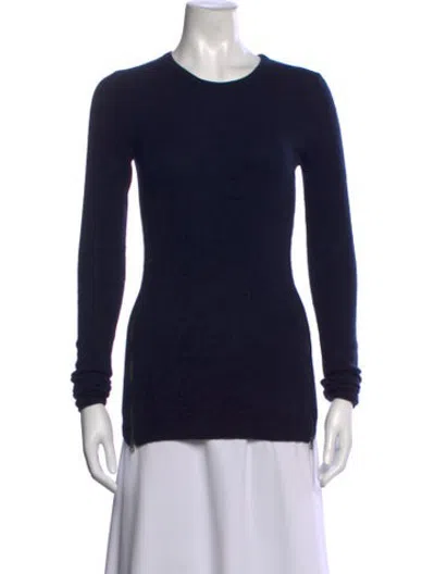 Pre-owned Inhabit Cashmere Crew Neck Sweater In Black
