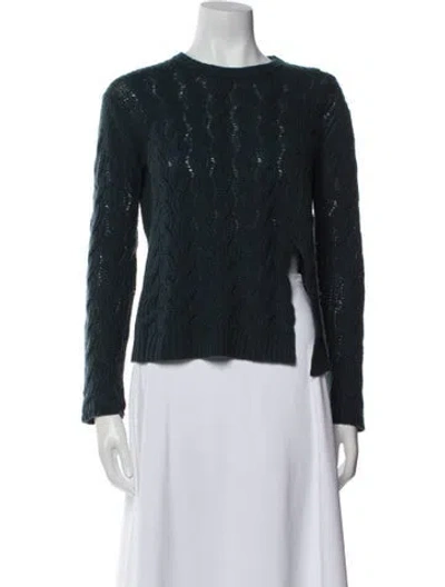 Pre-owned Inhabit Cashmere Crew Neck Sweater In Blue