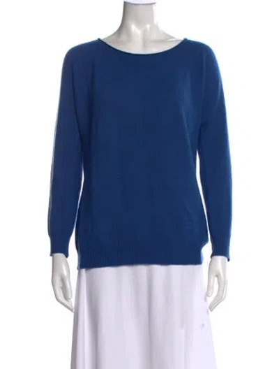 Pre-owned Inhabit Cashmere Crew Neck Sweater In Blue