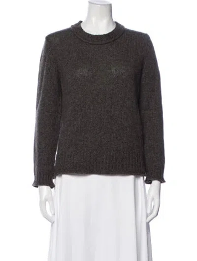 Pre-owned Inhabit Cashmere Crew Neck Sweater In Brown