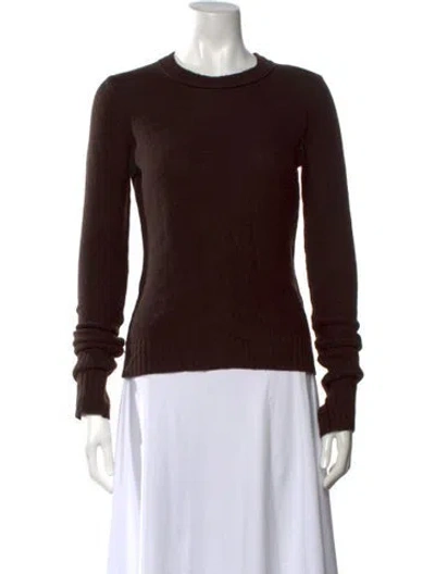 Pre-owned Inhabit Cashmere Crew Neck Sweater In Brown