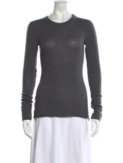 Pre-owned Inhabit Cashmere Crew Neck Sweater In Gray