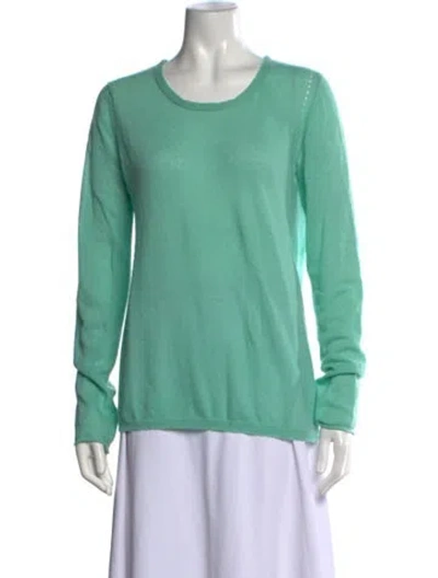 Pre-owned Inhabit Cashmere Crew Neck Sweater In Green