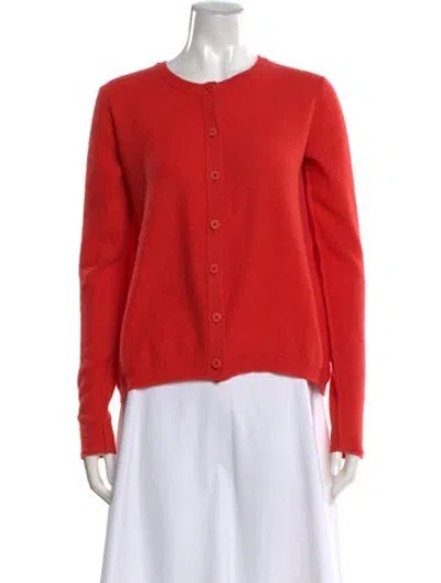 Pre-owned Inhabit Cashmere Crew Neck Sweater In Orange