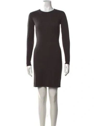 Pre-owned Inhabit Cashmere Knee-length Dress In Grey