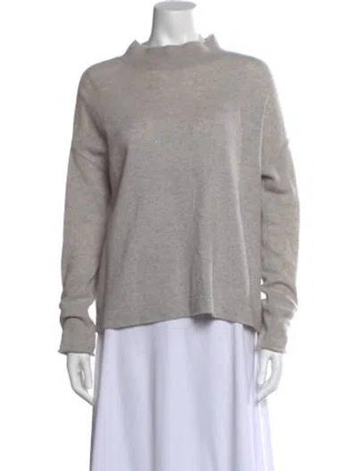 Pre-owned Inhabit Cashmere Mock Neck Sweater In Gray
