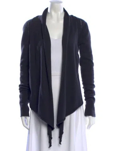 Pre-owned Inhabit Cashmere Open Front Sweater In Blue