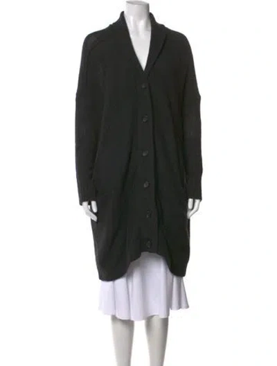 Pre-owned Inhabit Cashmere Open Front Sweater In Grey
