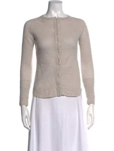 Pre-owned Inhabit Cashmere Open Front Sweater In Grey
