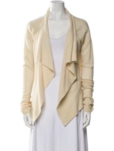 Pre-owned Inhabit Cashmere Open Front Sweater In Neutral