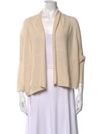 Pre-owned Inhabit Cashmere Open Front Sweater In Neutrals