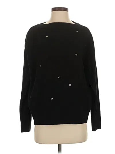 Pre-owned Inhabit Cashmere Pullover Sweater In Black