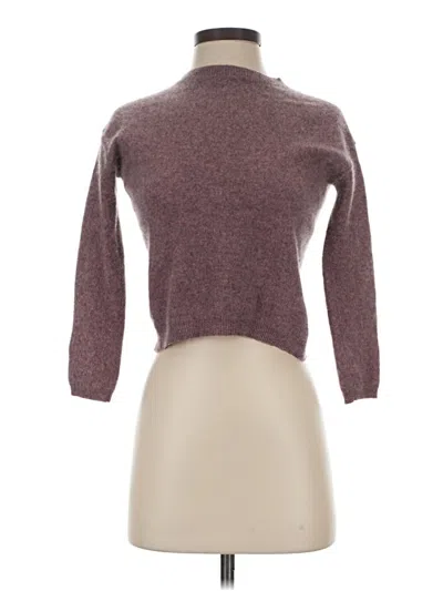 Pre-owned Inhabit Cashmere Pullover Sweater In Burgundy