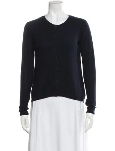 Pre-owned Inhabit Cashmere Scoop Neck Sweater In Blue