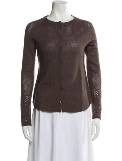 Pre-owned Inhabit Cashmere Scoop Neck Sweater In Brown