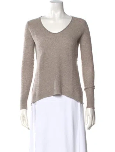 Pre-owned Inhabit Cashmere Scoop Neck Sweater In Brown