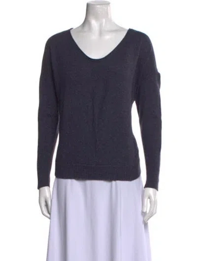 Pre-owned Inhabit Cashmere Scoop Neck Sweater In Gray
