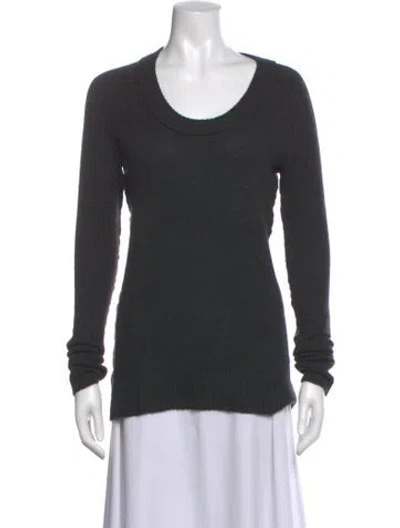 Pre-owned Inhabit Cashmere Scoop Neck Sweater In Gray