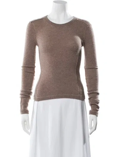 Pre-owned Inhabit Cashmere Scoop Neck Sweater In Neutral