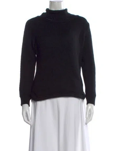 Pre-owned Inhabit Cashmere Turtleneck Sweater In Black