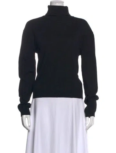Pre-owned Inhabit Cashmere Turtleneck Sweater In Black