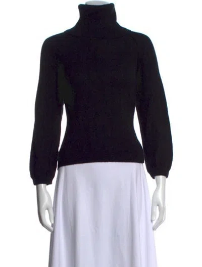 Pre-owned Inhabit Cashmere Turtleneck Sweater In Black