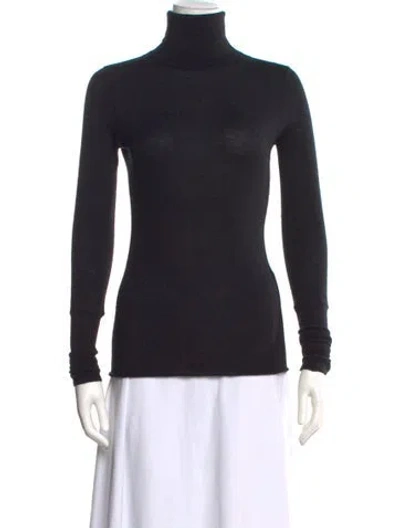Pre-owned Inhabit Cashmere Turtleneck Sweater In Black