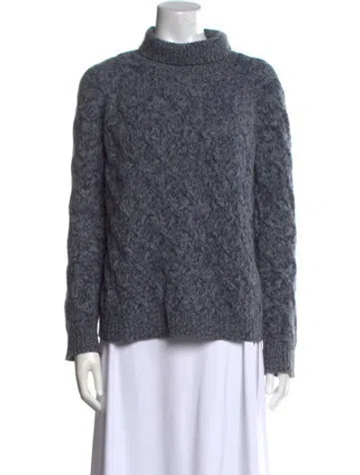 Pre-owned Inhabit Cashmere Turtleneck Sweater In Blue