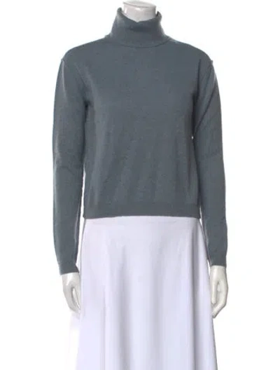 Pre-owned Inhabit Cashmere Turtleneck Sweater In Blue