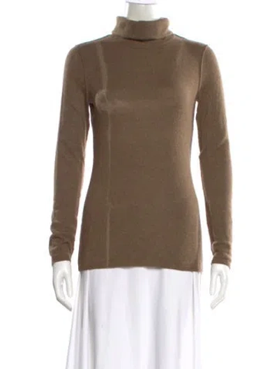 Pre-owned Inhabit Cashmere Turtleneck Sweater In Brown