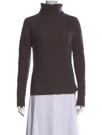 Pre-owned Inhabit Cashmere Turtleneck Sweater In Brown